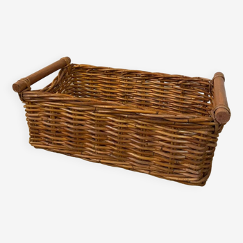 Rectangular rattan storage basket