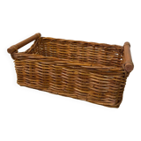Panier rangement rotin rectangulaire