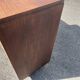 Asymmetrical antique Art Deco sideboard in rosewood veneer.