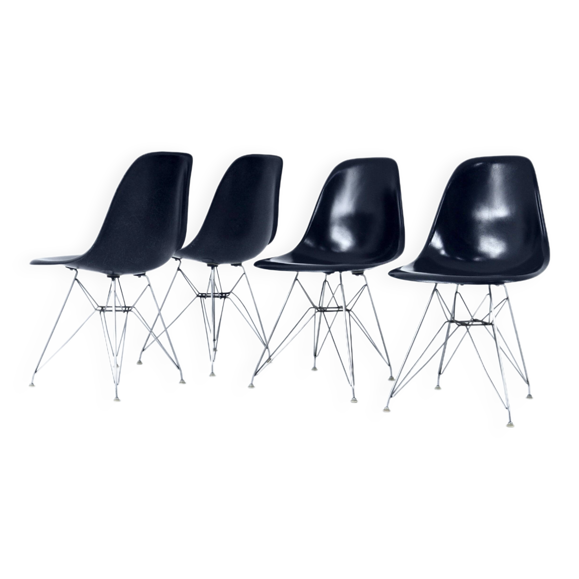 Set of 4 DSR Dining Chairs by Charles & Ray Eames for Herman Miller, 1970s
