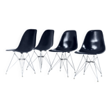 Set of 4 DSR Dining Chairs by Charles & Ray Eames for Herman Miller, 1970s