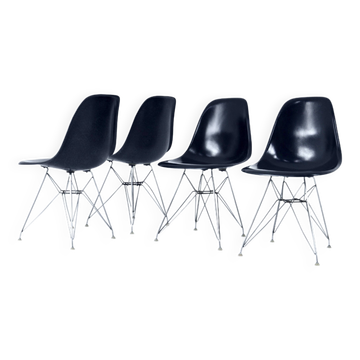 Set of 4 DSR Dining Chairs by Charles & Ray Eames for Herman Miller, 1970s
