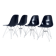 Set of 4 DSR Dining Chairs by Charles & Ray Eames for Herman Miller, 1970s