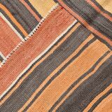 4x7 Pale Orange Kilim Rug, Rugged Rug, Antique Bohemian Style, 128x215Cm