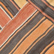 4x7 Pale Orange Kilim Rug, Rugged Rug, Antique Bohemian Style, 128x215Cm
