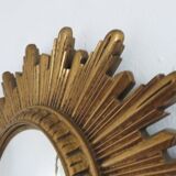 Golden Sun witch miror 60s 70s 30x30cm