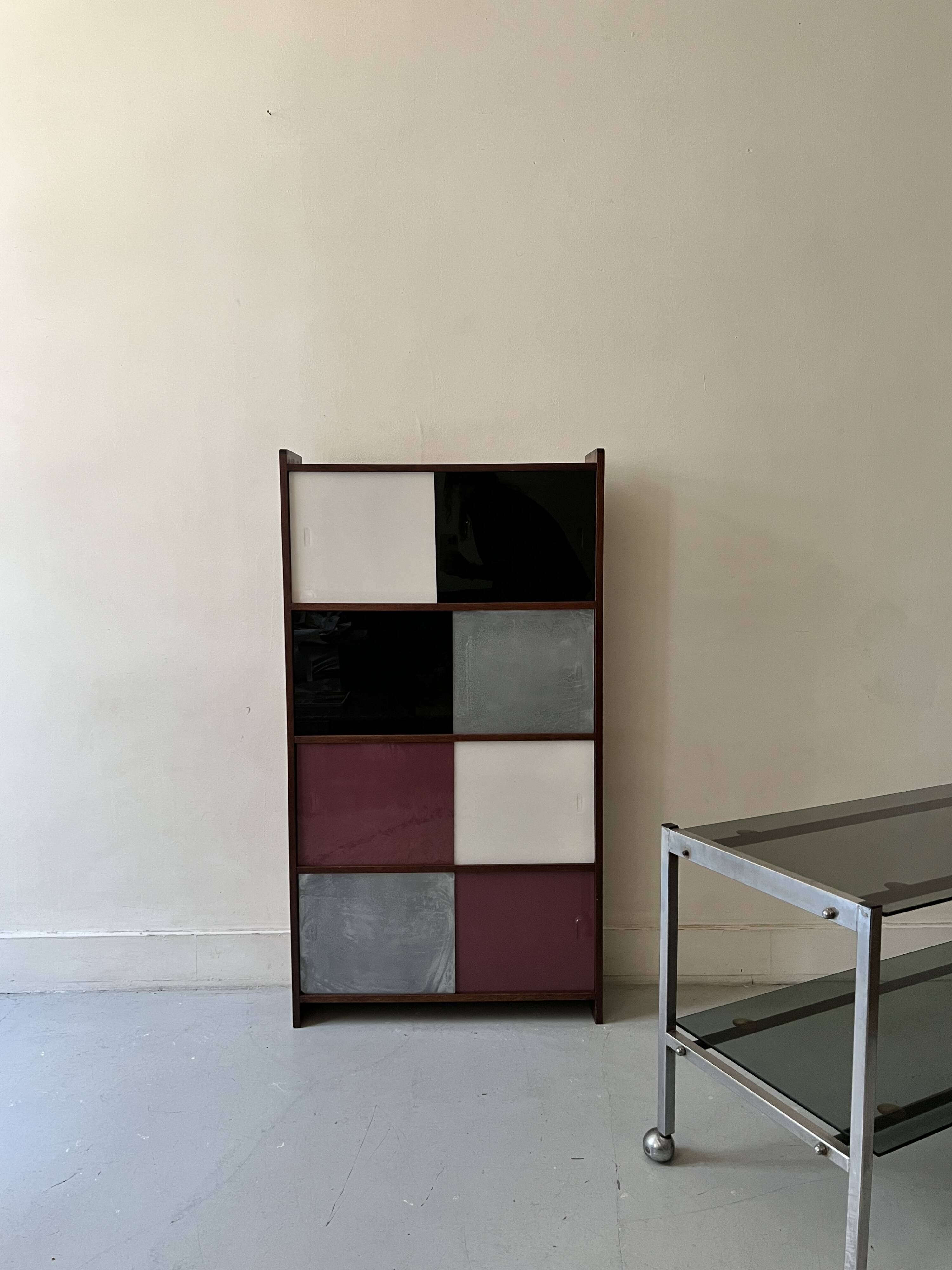 Glass-fronted bookcase by D.Rozaffy, Meuble Oscar edition, 1960s