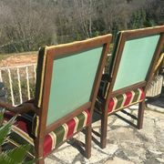 Pair of Louis XIII style walnut armchairs, 19th century