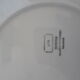 Set of 5 flat plates Sarreguemines "lys" white/ochre