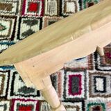 Round cedar wood table