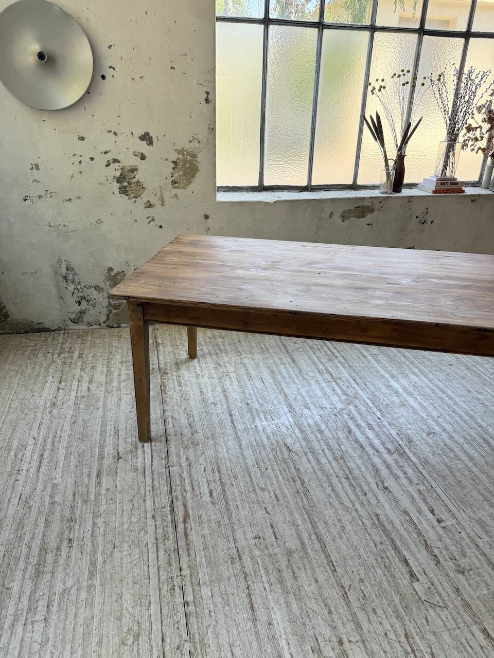 50s pine and oak farmhouse table 2.5m