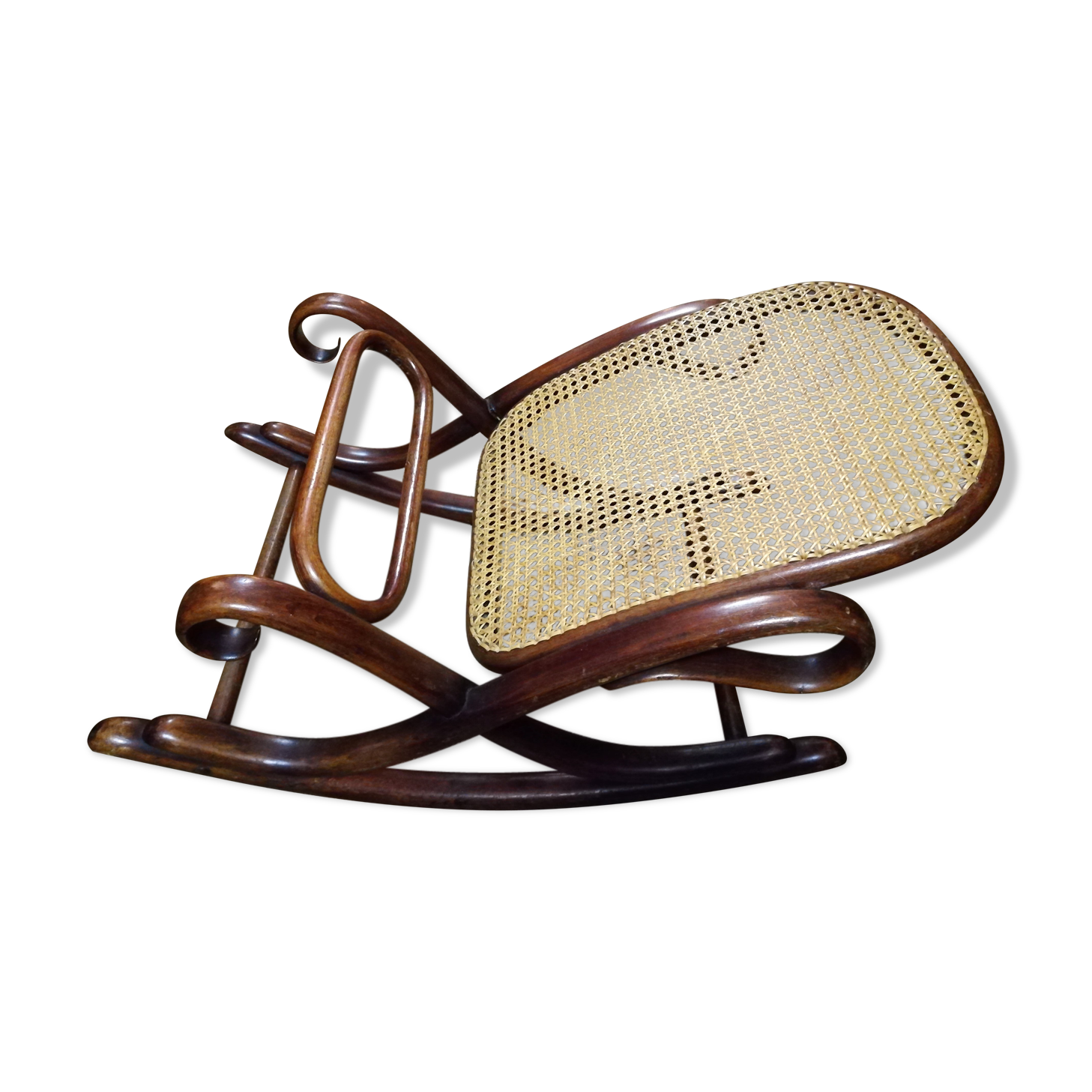 Curved wooden footrest