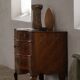 18ème siècle, commode danoise baroque serpentine antique en noyer
