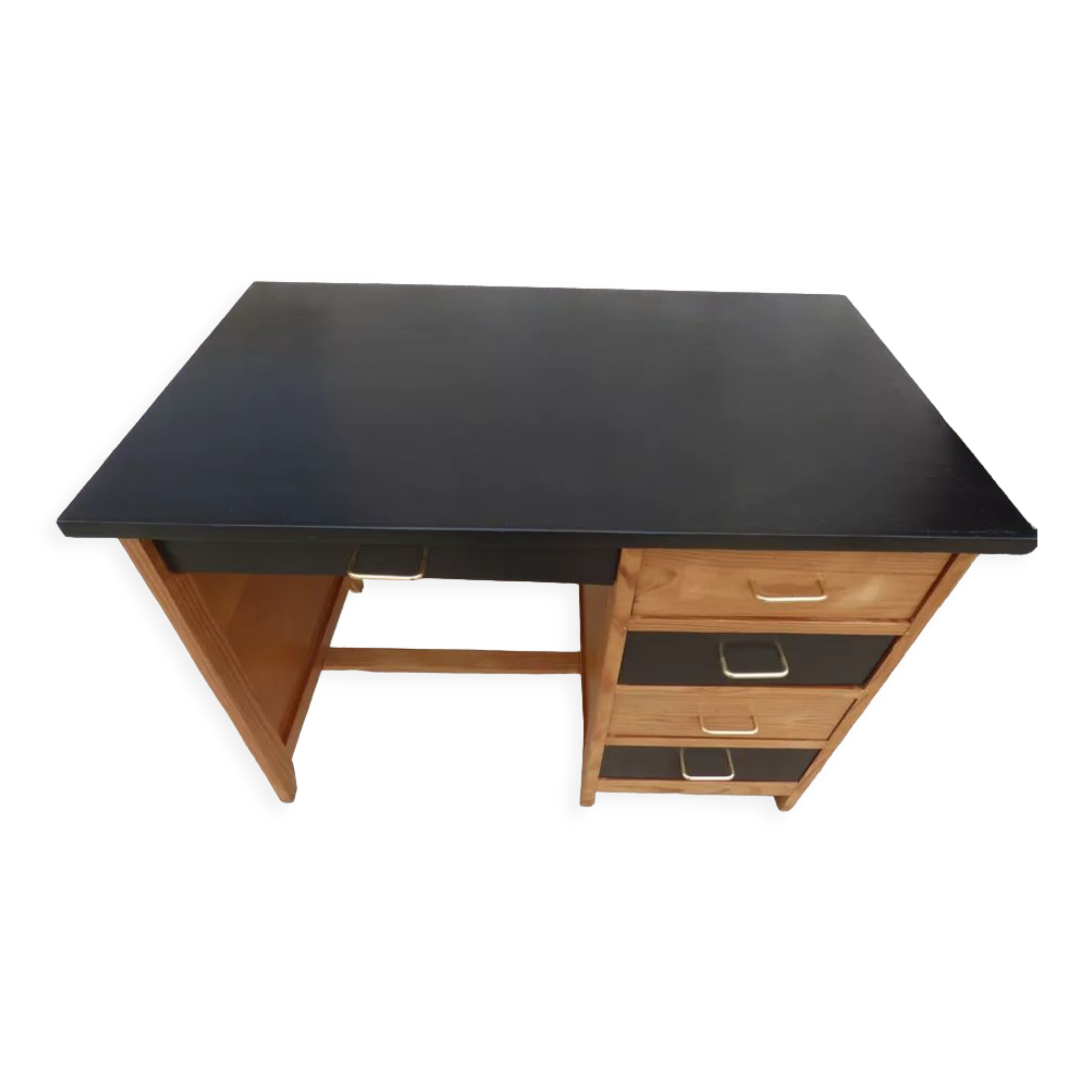 Wooden desk 5 drawers