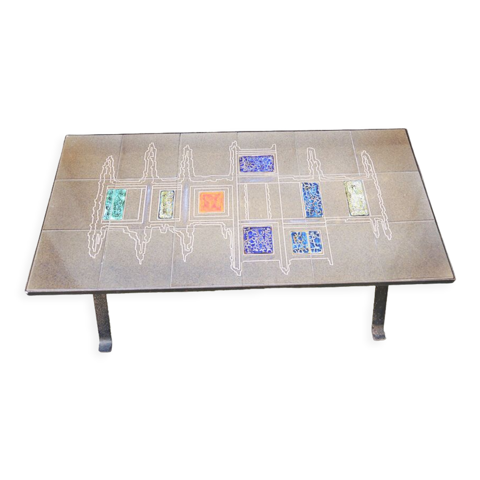 Old ceramic coffee table