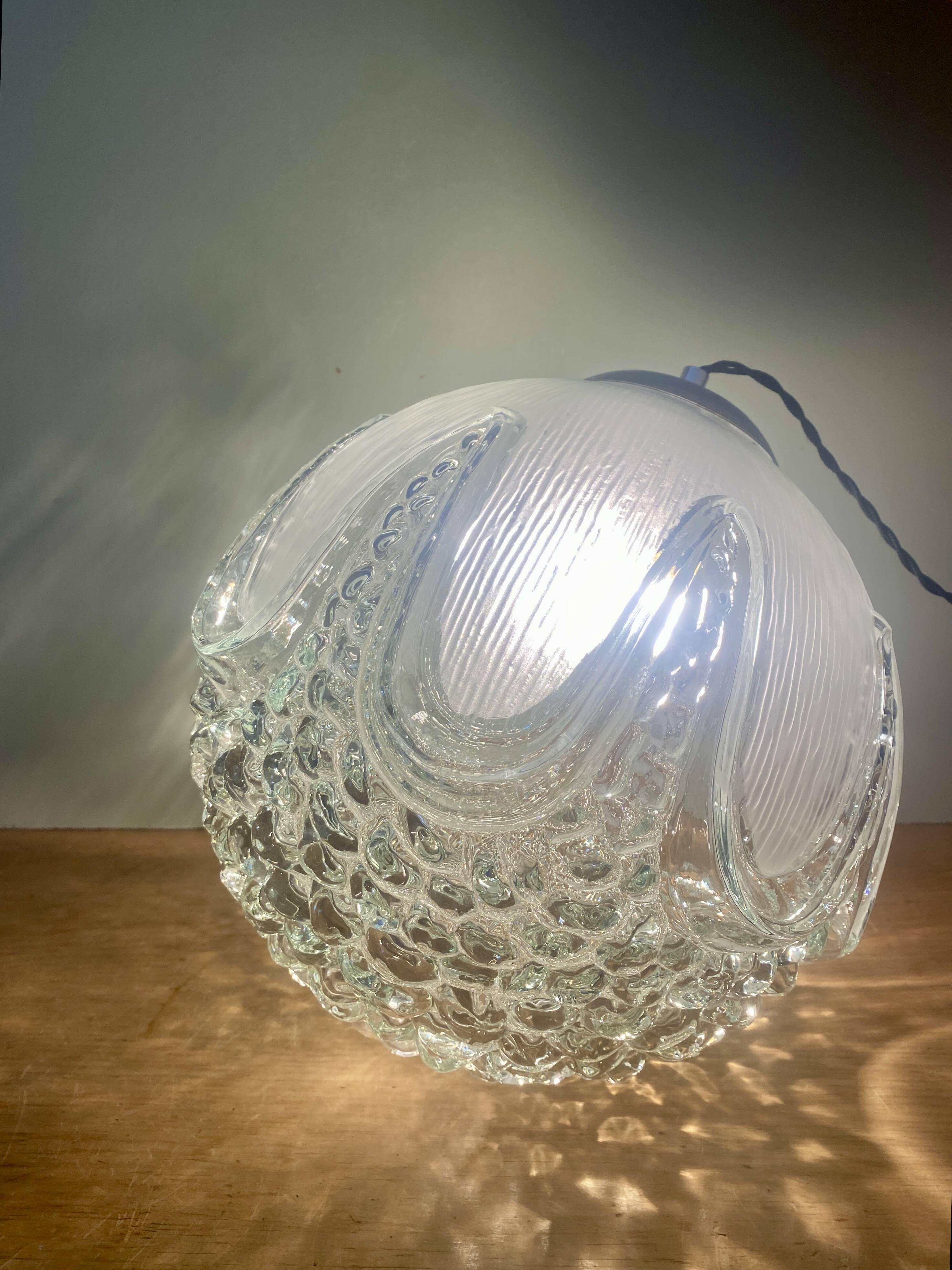Baladeuse globe vintage en verre XL