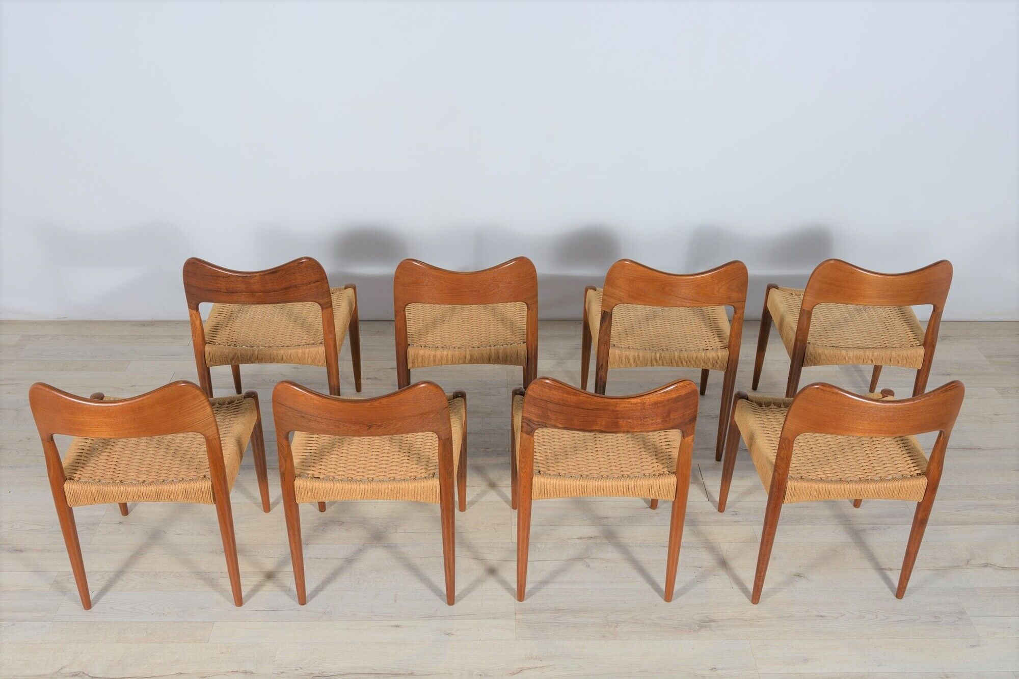 Danish Dining Chairs by Arne Hovmand-Olsen for Mogens Kold, 1960s, Set of 8