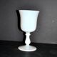 Antique footed glass in white opaline goblet chalice – Meisenthal craftsmanship?
