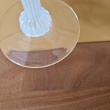 Soliflore vase in crystal and glass paste - Daum France - Fuchsia model - Signed at the tip