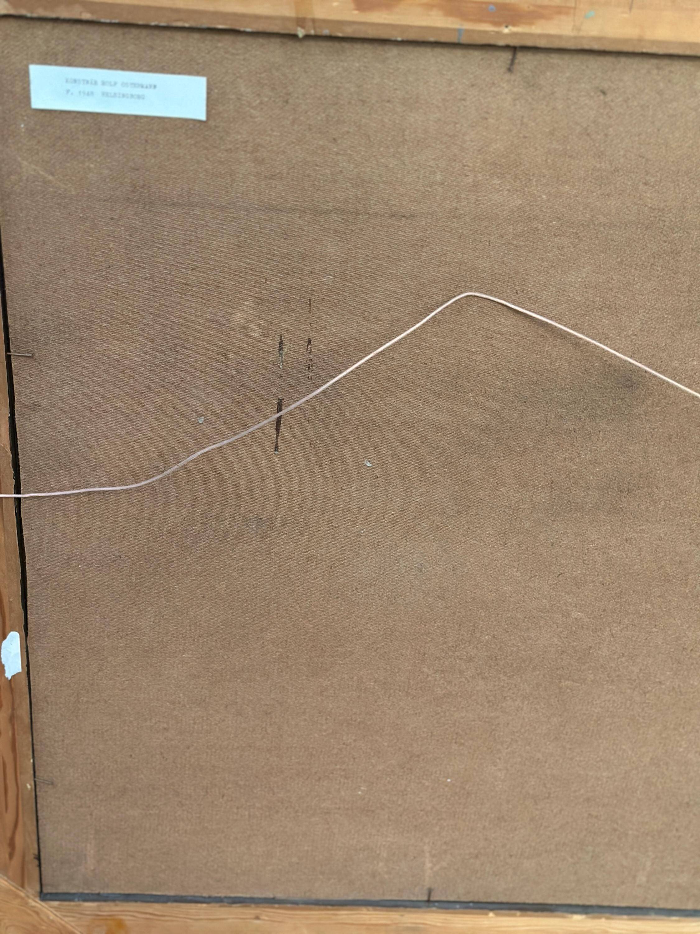 Original Swedish Oil on Panel – Conversations by Rolf Ostermann – Dated 199