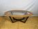 Mid-Century Retro Vintage Coffee Table by Schreiber   Formica Top • Glass D