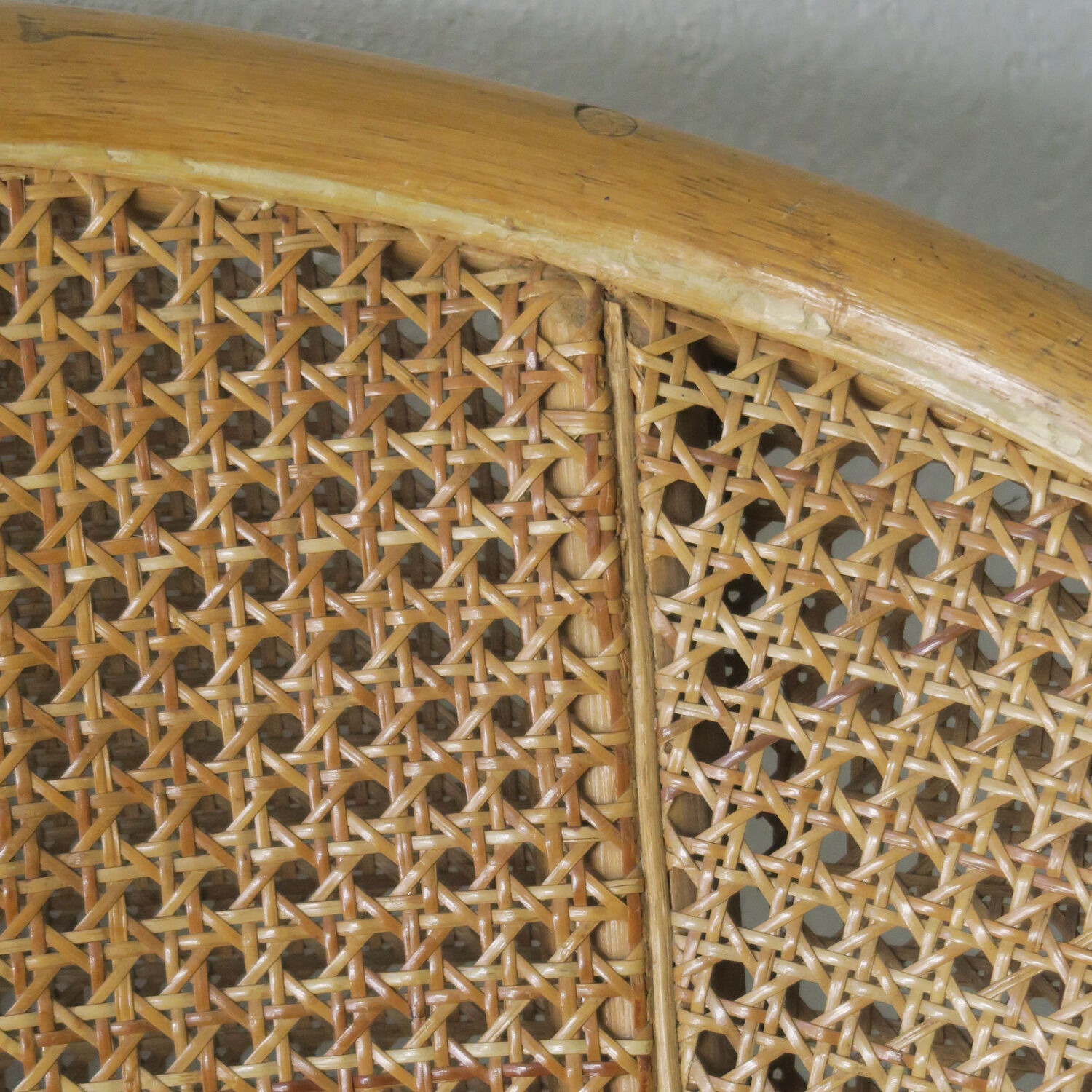Rattan and caning bench