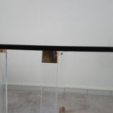 Dining table in lucite and Italian design glass for Metalarte from the 70s