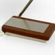 Rare original 1960s Kaiser Leuchten light metal teak table lamp