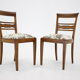 Set of two antique side chairs, czechoslovakia 1950
