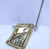 Bronze glass pen holder sculptural design