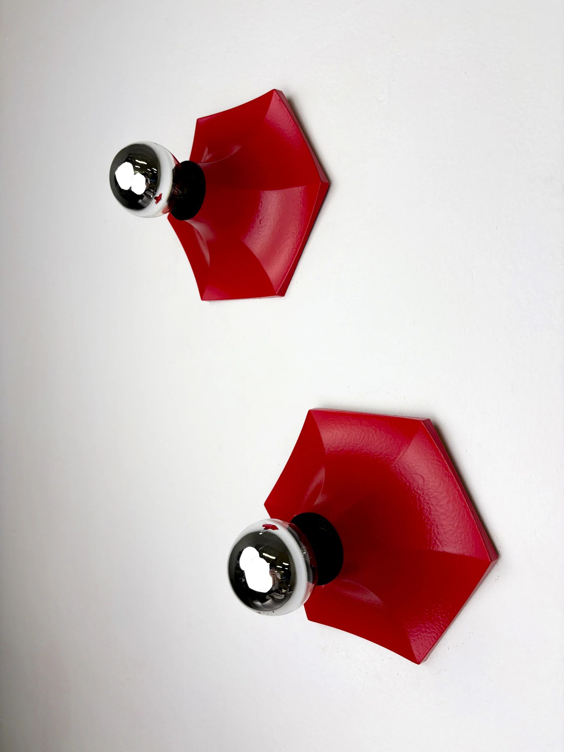 Pair of Hoffmeister Space-Age Wall Lights, Germany, 1970s