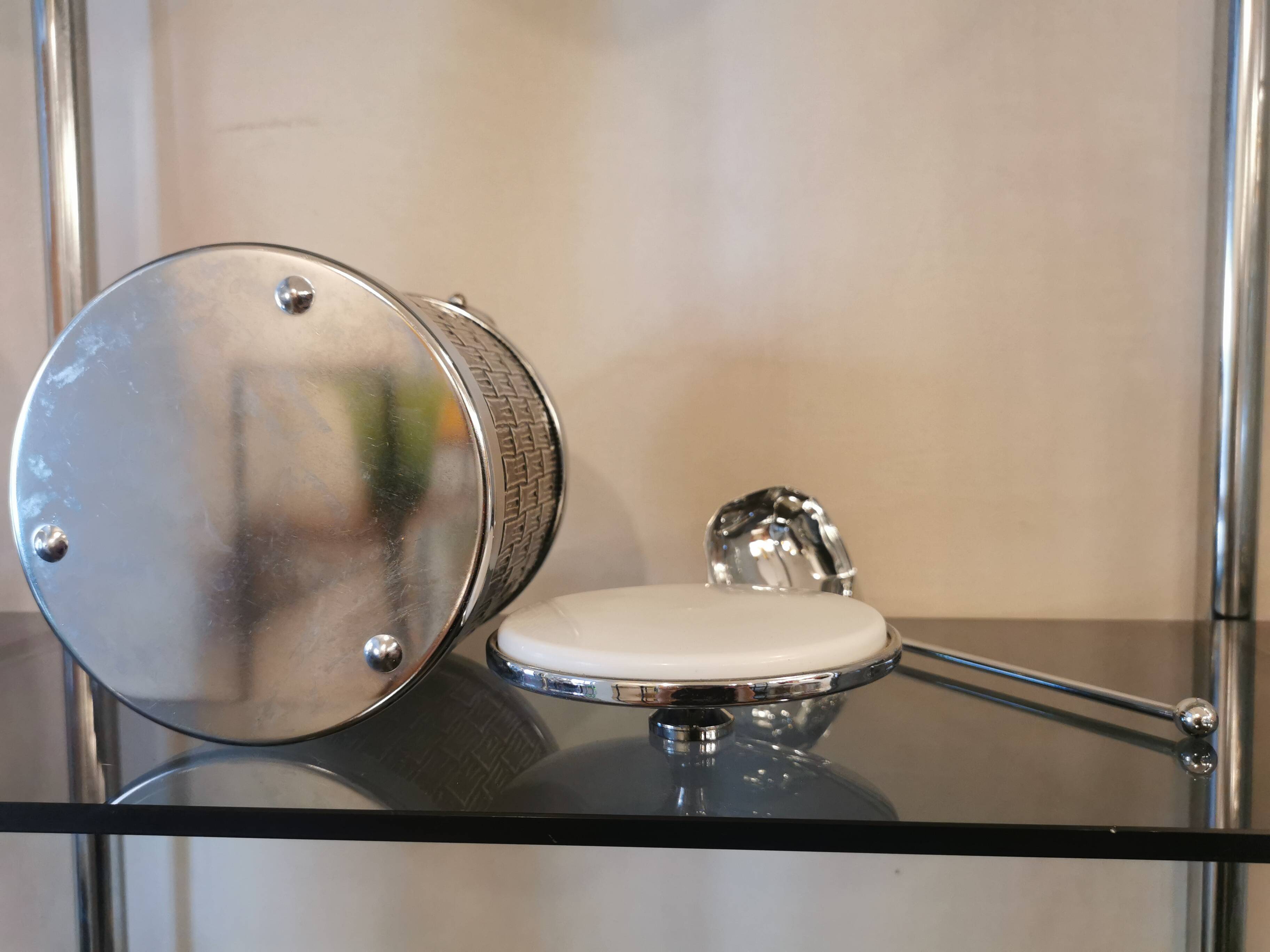 Vintage bamboo ice bucket 70s