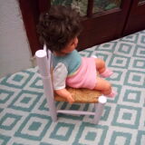 Powder pink child low chair