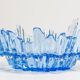 Vintage decorative plate in light blue glass, Italy, 1960s.