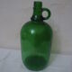 Cylinder glass handle a transparent color dark green