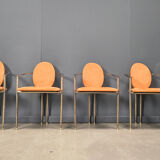 Vintage dining chairs by Belgochrom, set of 4 - 1980s