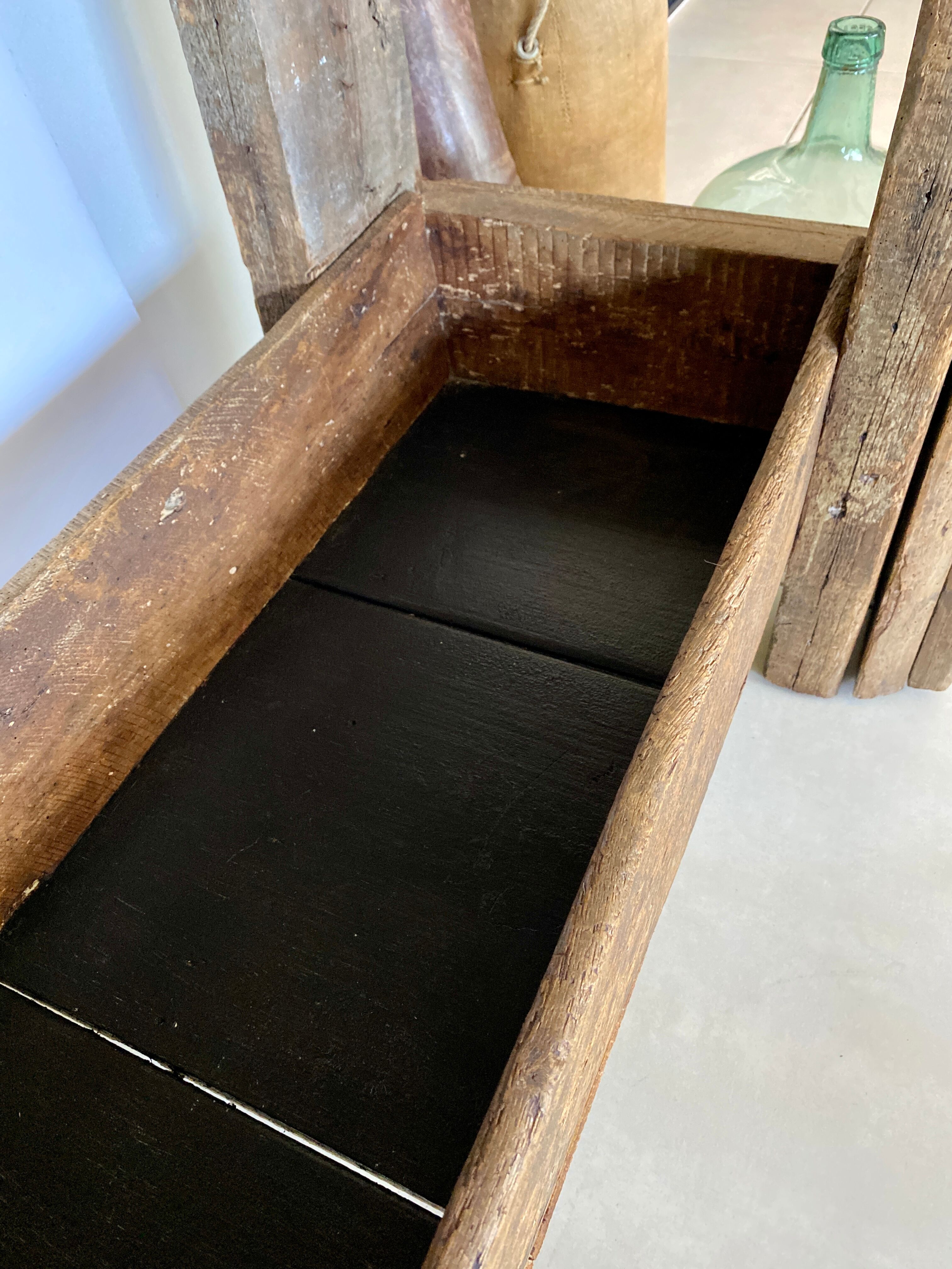 Old wooden workbench