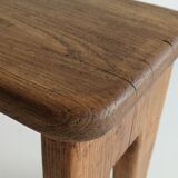 Small low stool in solid oak