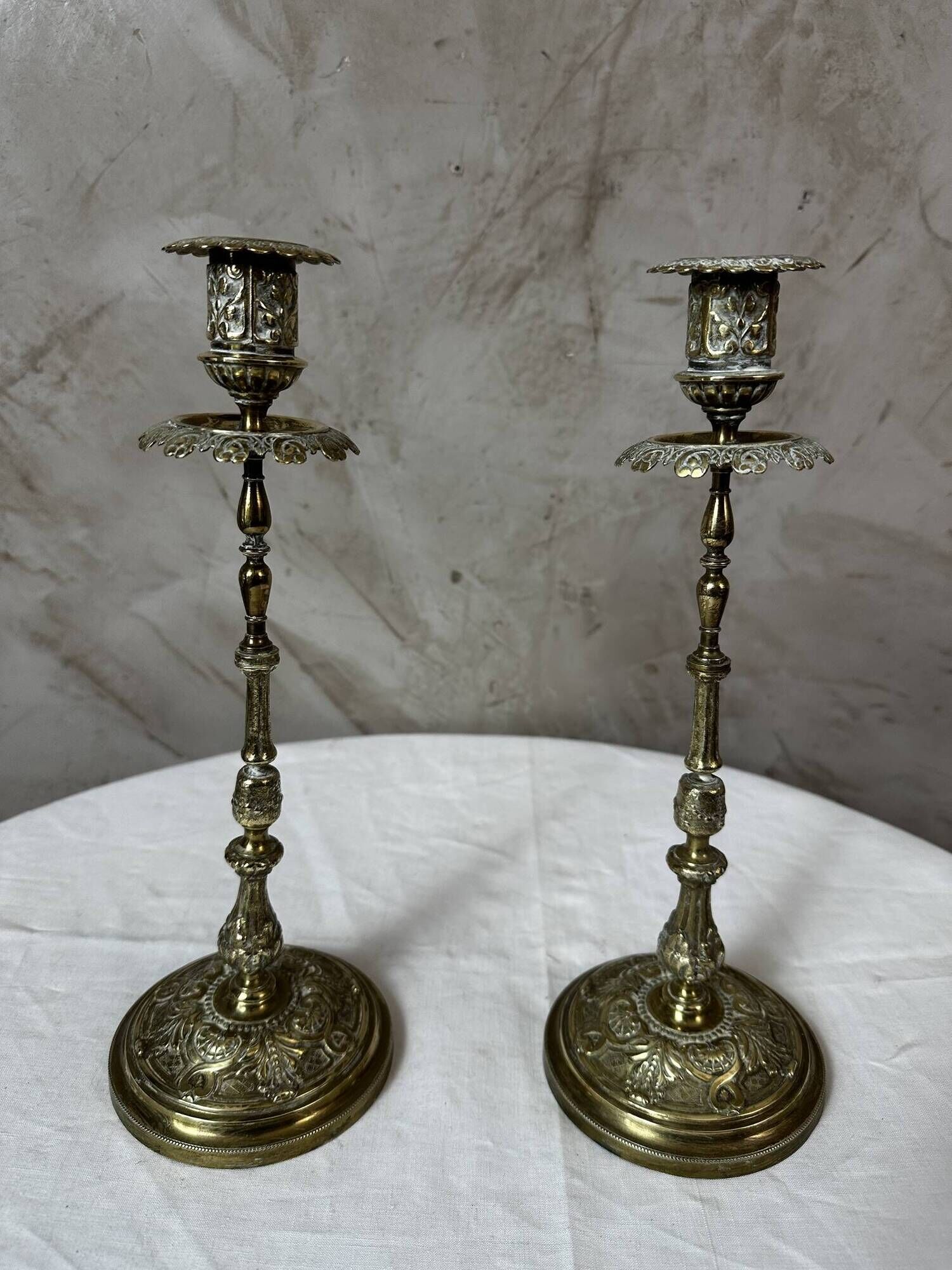 Paire de bougeoirs