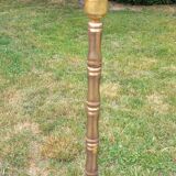 1950s bamboo floor lamp attributed to Maison Baguès in gilded bronze