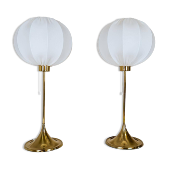 Pair of Bergboms B-024 table lamps mid-century, 1960s, Sweden