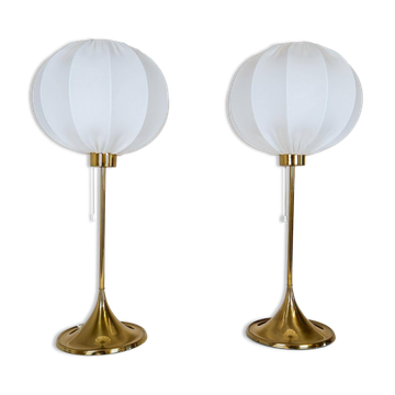 Pair of Bergboms B-024 table lamps mid-century, 1960s, Sweden