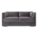 Sofa HAGA grey velour, Scandinavian design