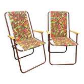 Pair of folding camping chairs