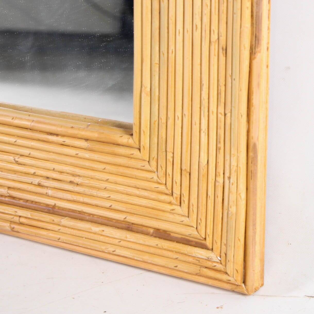 "Rainbow" rattan mirror