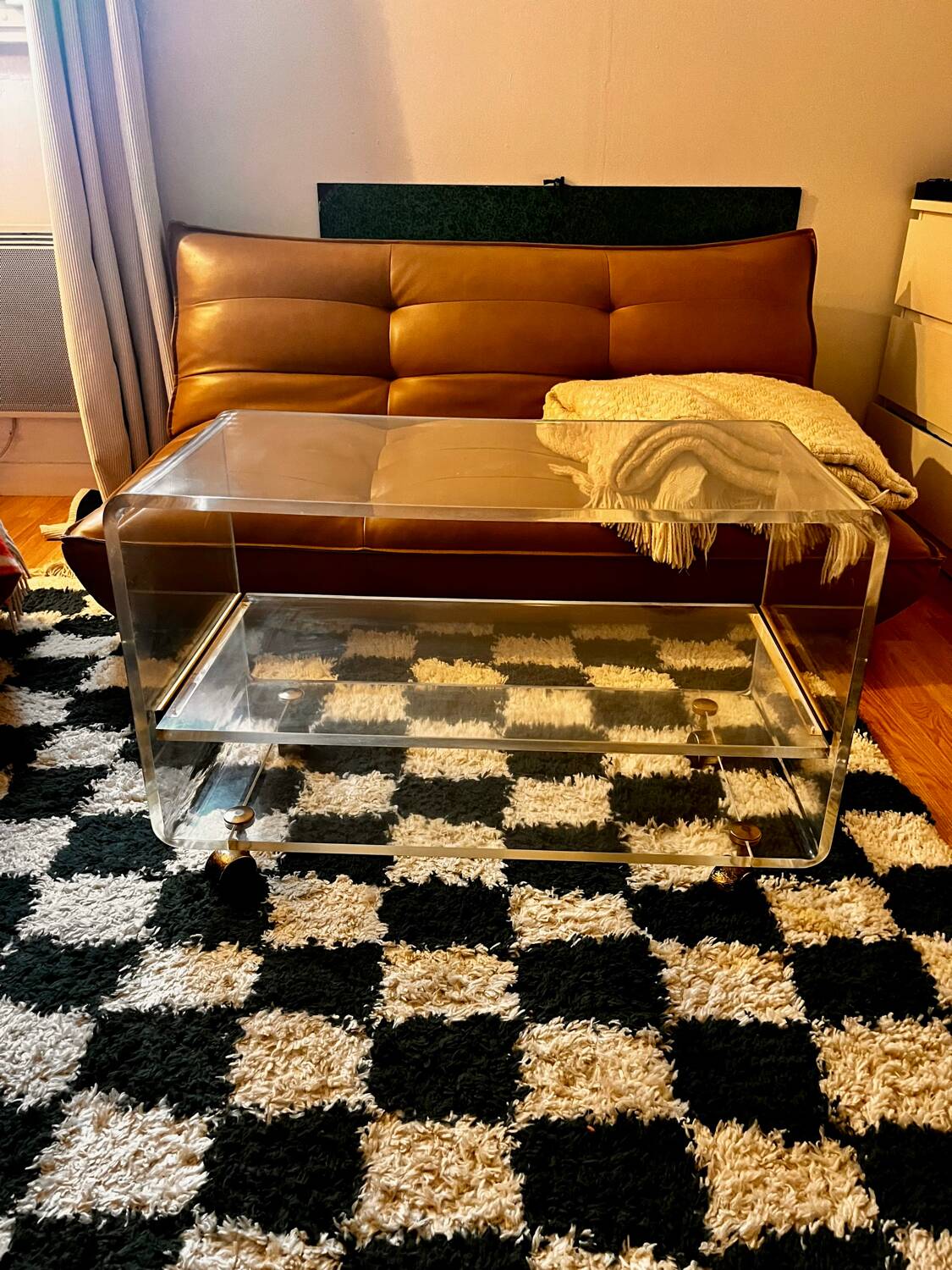 1970s Plexiglass coffee table