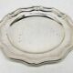 Plate, Art Deco, silver-plated brass, Sweden, 1950s