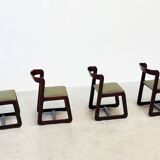 Set of four Italian dining chairs attr. to Willy Rizzo