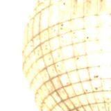 Crystal and bronze chandelier, spherical crystal suspension