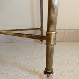 Table basse néoclassique 1960 laiton doré
